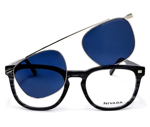 [VNV.X094B.0GRY.56] Nivada Clip-On Armazón Oftálmica